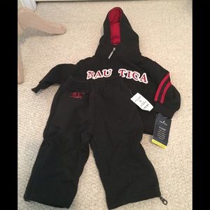 Nautica NWT boys 2/6 month 2pc l/s